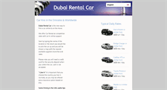 Desktop Screenshot of dubairentalcar.com